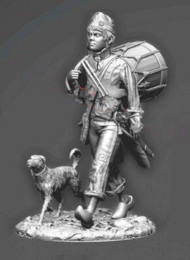 1/24 Resin Model Kit Napoleonic Wars Young French Drummer Unpainted C1 - Model-Fan-Store