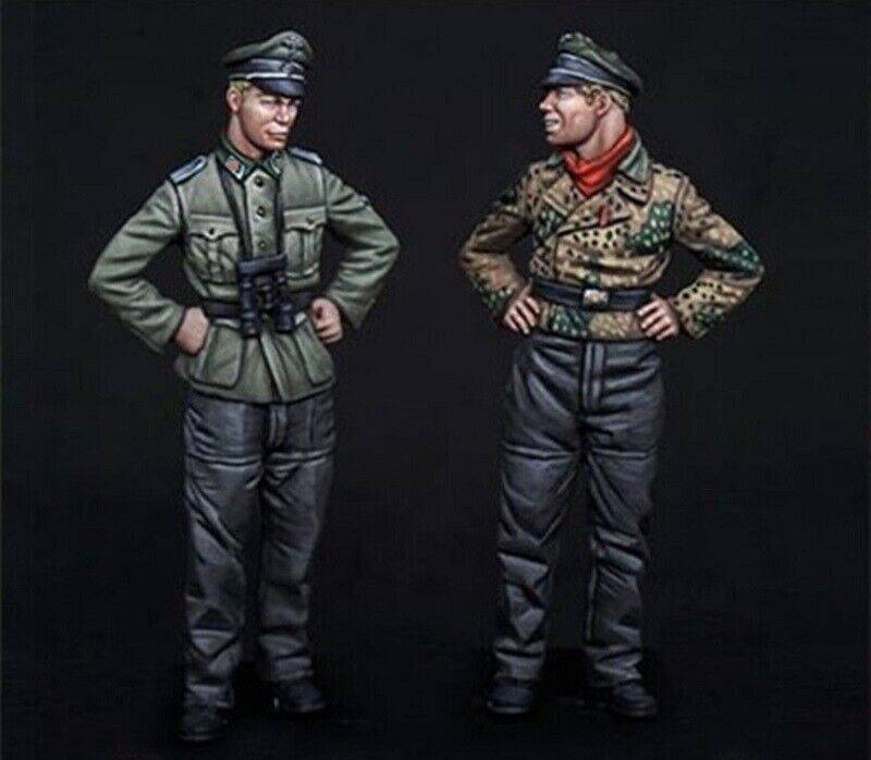 1/35 2pcs Resin Model Kit German Soldiers Tank Commanders WW2 Unpainted - Model-Fan-Store