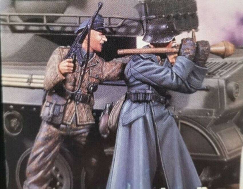 Kit 5 Figurines Résine 1:35 Équipage Char Allemand WW2 - RK - Non Peint