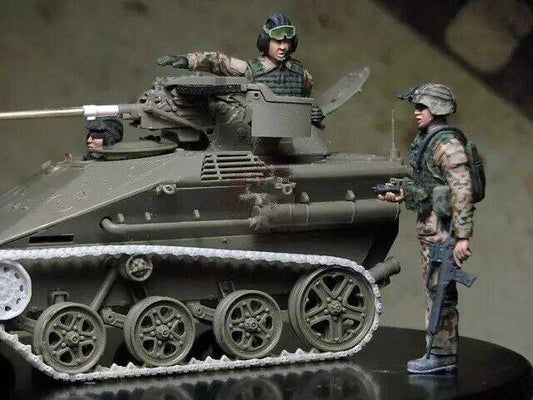 1/35 3pcs Resin Model Kit Modern German Soldiers (no Tank) Unpainted - Model-Fan-Store