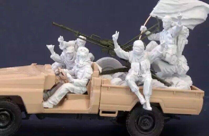 1/35 5pcs Resin Model Kit Soldiers Terrorists (no Car no Gun) Unpainted - Model-Fan-Store