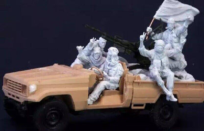 1/35 5pcs Resin Model Kit Soldiers Terrorists (no Car no Gun) Unpainted - Model-Fan-Store