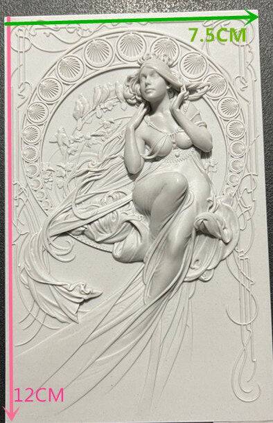 1/20 PLATE 120mm Resin Model Kit Beautiful Girl Woman Fantasy Unpainted - Model-Fan-Store