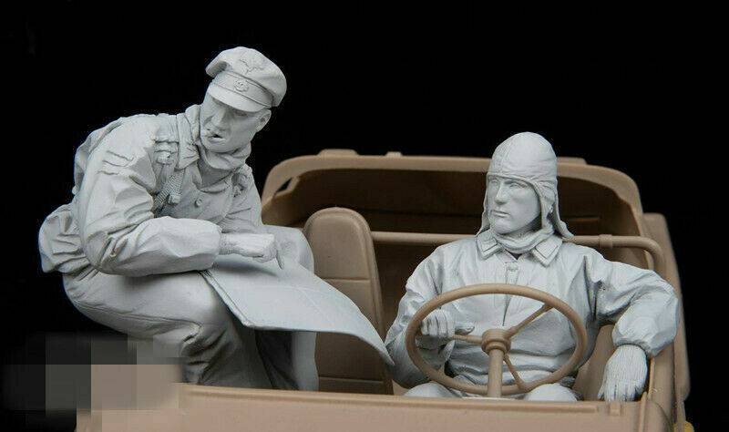 1/16 2pcs Resin Model Kit German Soldiers Drivers no car WW2 Unpainted - Model-Fan-Store