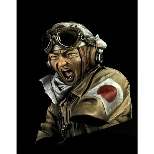 1/10 BUST Resin Model Kit Japanese Fighter Pilot WW2 Unpainted