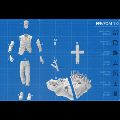 Digital STL Frankenstein monster