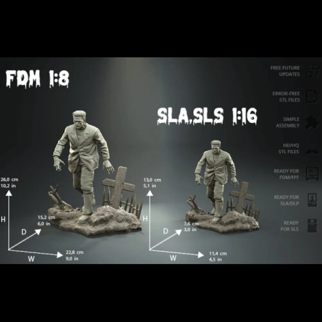 Digital STL Frankenstein monster