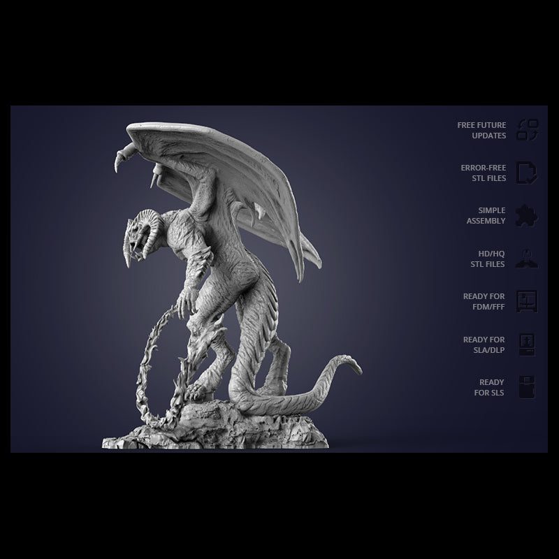 Digital STL Gandalf vs Balrog Diorama