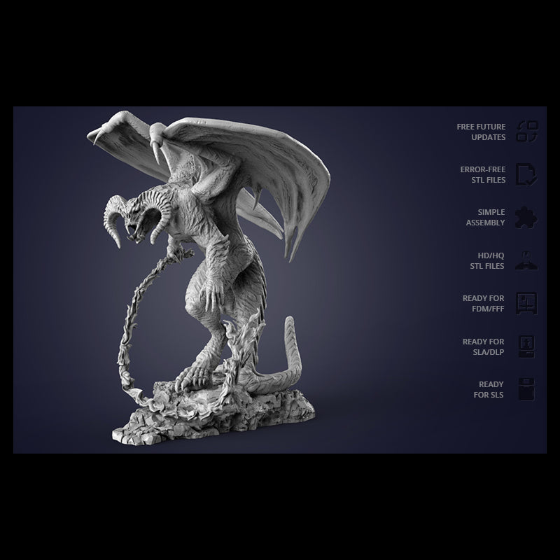 Digital STL Gandalf vs Balrog Diorama