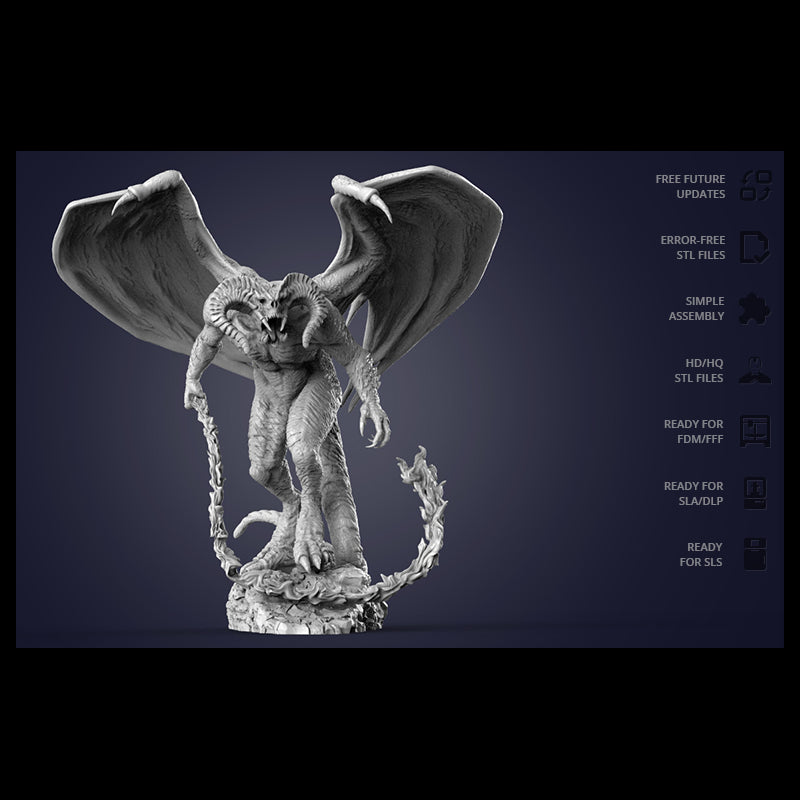 Digital STL Gandalf vs Balrog Diorama