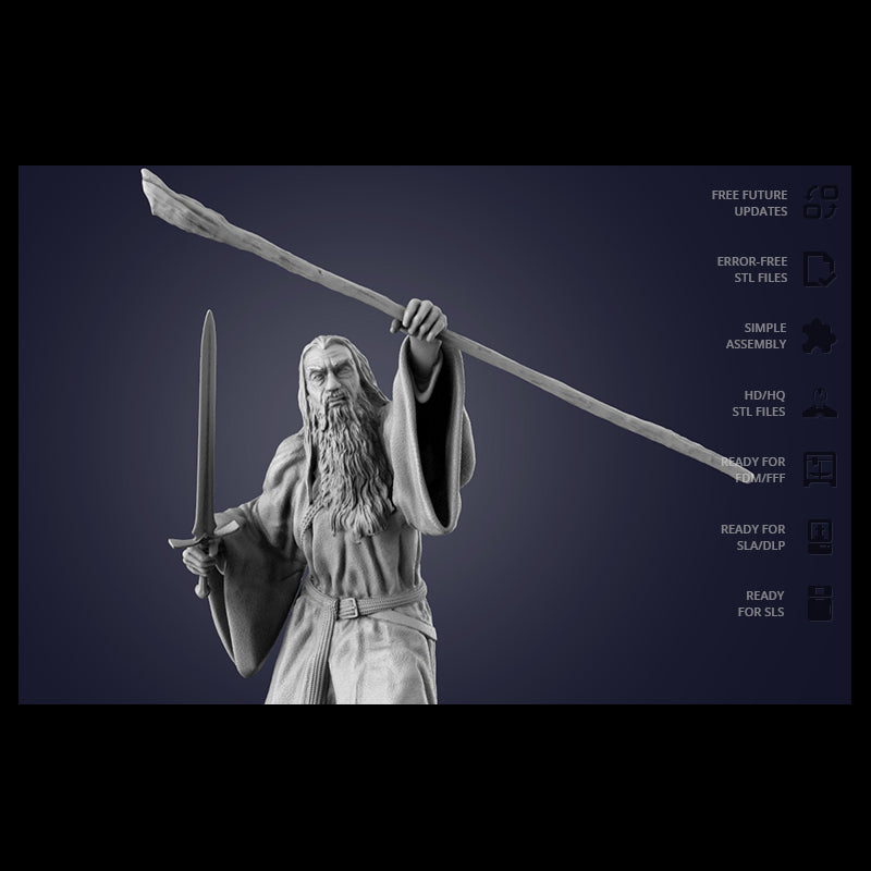 Digital STL Gandalf vs Balrog Diorama