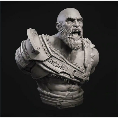 1/10 BUST 75mm Resin Model Kit Warrior Kratos Unpainted Unassembled - Model-Fan-Store