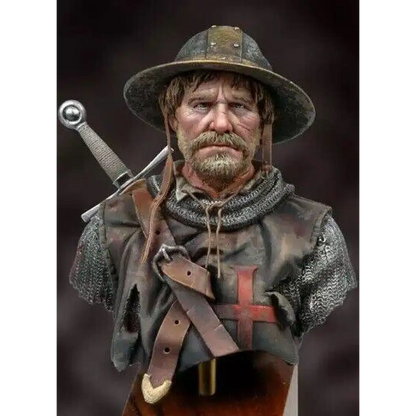 1/10 BUST Resin Model Kit Medieval Knight Hospitaller after Fighting Unpainted - Model-Fan-Store