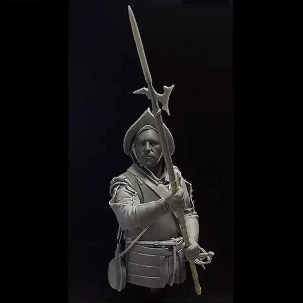 1/9 BUST 125mm Resin Model Kit European Medieval Knight Guard Pikenier Unpainted - Model-Fan-Store