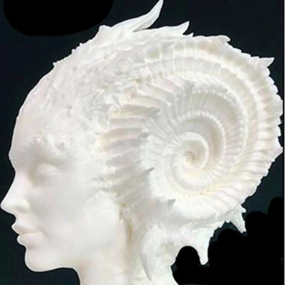 1/3 200mm BUST Resin Model Kit Beautiful Girl Head Underwater Queen Unpainted - Model-Fan-Store