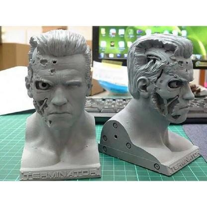 1/4 BUST 120mm Resin Model Kit Terminator T-800 Arnold Unpainted - Model-Fan-Store