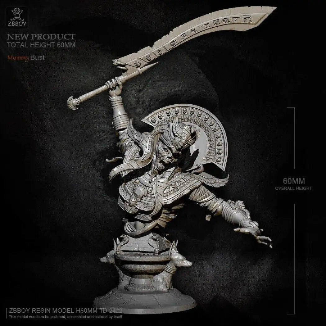 60mm BUST Resin Model Kit Warrior Risen Mummy Unpainted - Model-Fan-Store