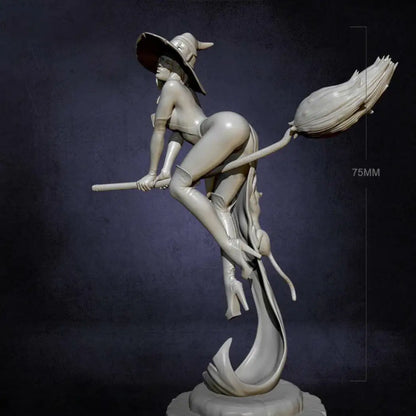 75mm Resin Model Kit Beautiful Girl Woman Witch Unpainted - Model-Fan-Store