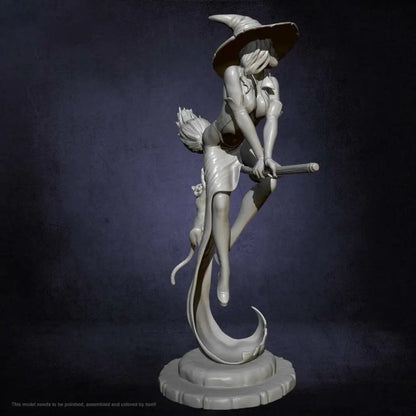 75mm Resin Model Kit Beautiful Girl Woman Witch Unpainted - Model-Fan-Store