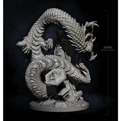 80mm Resin Model Kit Beautiful Girl and Dragon Fantasy Unpainted - Model-Fan-Store