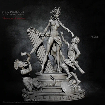 85mm Resin Model Kit Greek Soldiers and Medusa Gorgon Fantasy Unpainted - Model-Fan-Store