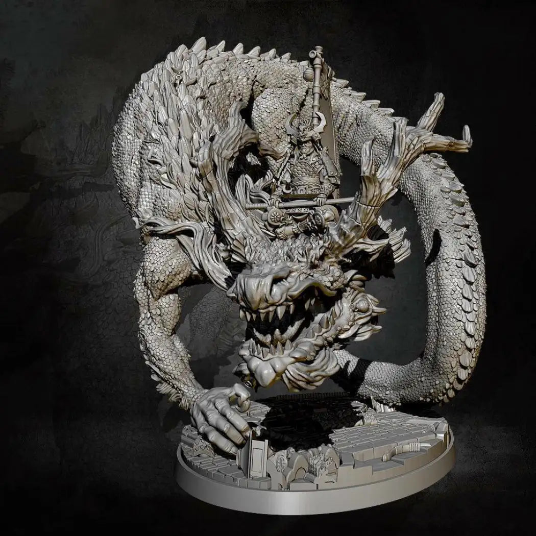 95mm Resin Model Kit Chinese Emperor and Dragon Rider Unpainted - Model-Fan-Store