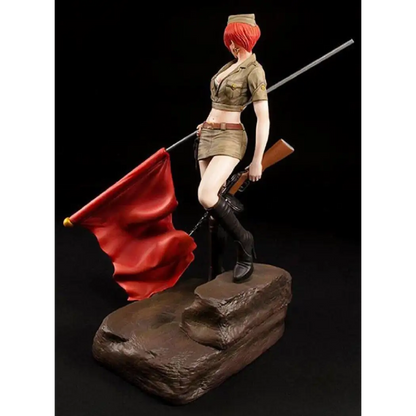 1/12 155mm Resin Model Kit Beautiful Girl Soviet Soldier with Base Unpainted - Model-Fan-Store