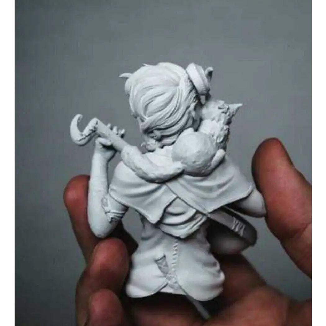 1/12 BUST 60mm Resin Model Kit Beautiful Girl Bard Musician Unpainted - Model-Fan-Store