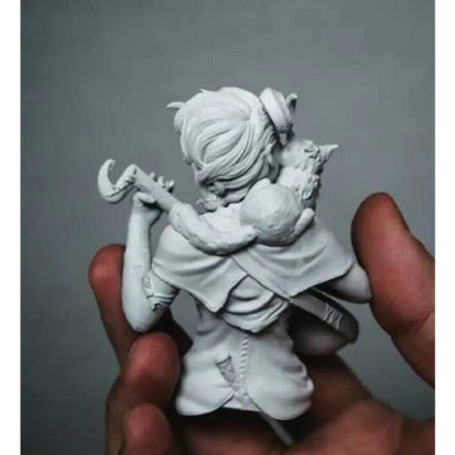 1/12 BUST 60mm Resin Model Kit Beautiful Girl Bard Musician Unpainted - Model-Fan-Store