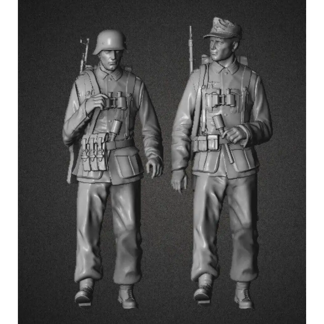 1/16 120mm Resin Casting Model Kit German Soldiers Infantry WW2 Unpainted X0009 - Model-Fan-Store