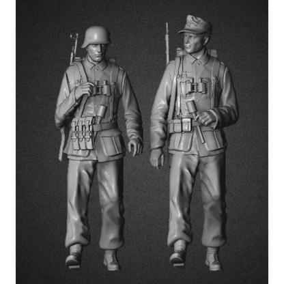 1/16 120mm Resin Casting Model Kit German Soldiers Infantry WW2 Unpainted X0009 - Model-Fan-Store