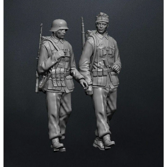 1/16 120mm Resin Model Kit German Soldiers Infantry WW2 Unpainted - Model-Fan-Store