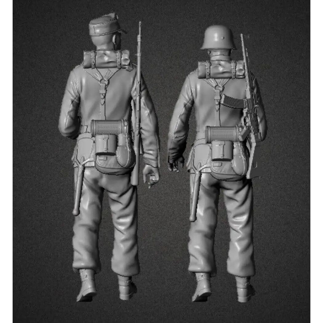 1/16 120mm Resin Model Kit German Soldiers Infantry WW2 Unpainted - Model-Fan-Store