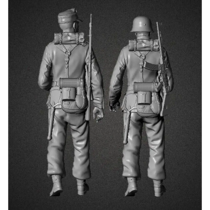 1/16 120mm Resin Model Kit German Soldiers Infantry WW2 Unpainted - Model-Fan-Store