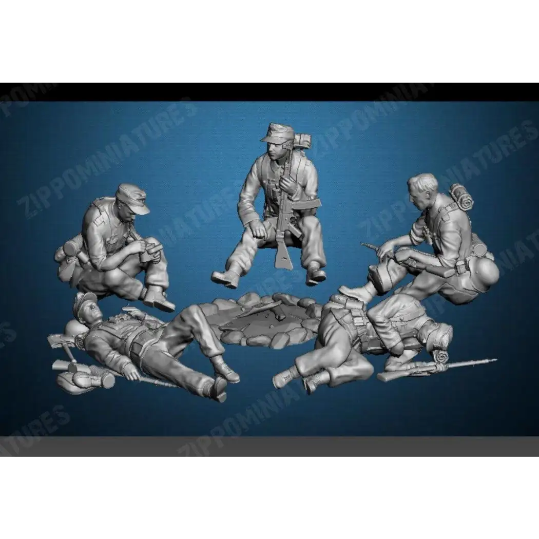 1/16 5pcs Resin Model Kit German Soldiers Infantry WW2 Unpainted - Model-Fan-Store