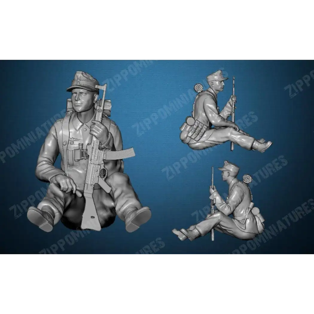 1/16 Resin Model Kit German Soldier Infantry On a Rest WW2 Unpainted - Model-Fan-Store