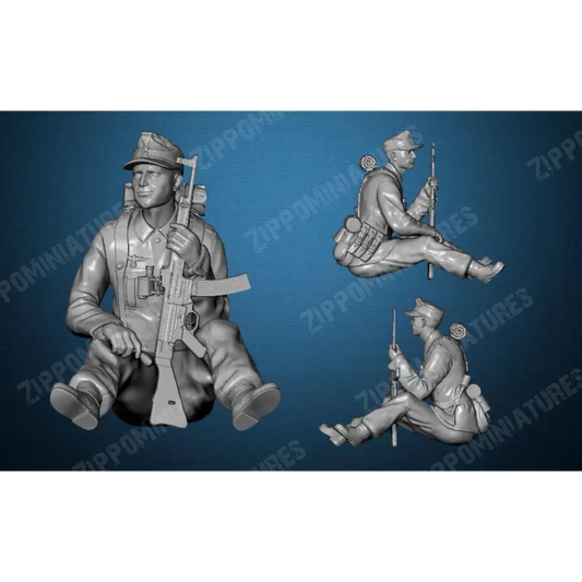 1/16 Resin Model Kit German Soldier Infantry On a Rest WW2 Unpainted - Model-Fan-Store