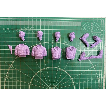 1/16 Resin Model Kit U.S. Soldiers Crew (no tank) WW2 Unpainted - Model-Fan-Store