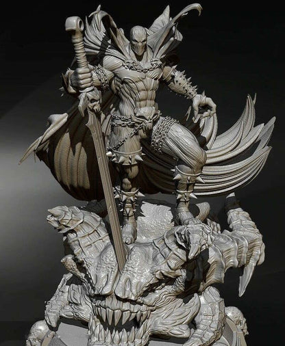 250mm 3D Print Superhero Model Kit Spawn Righteous Monster Unpainted - Model-Fan-Store