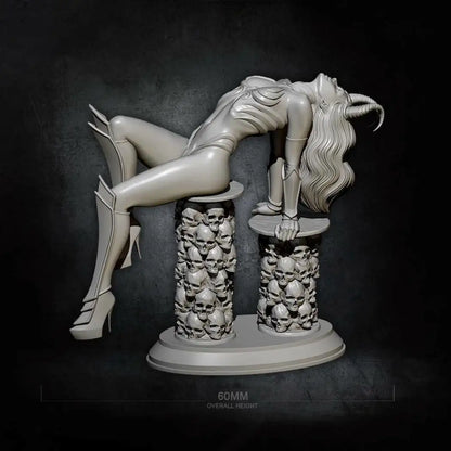 1/24 60mm Resin Model Kit Beautiful Girl Devil Fantasy Unpainted - Model-Fan-Store