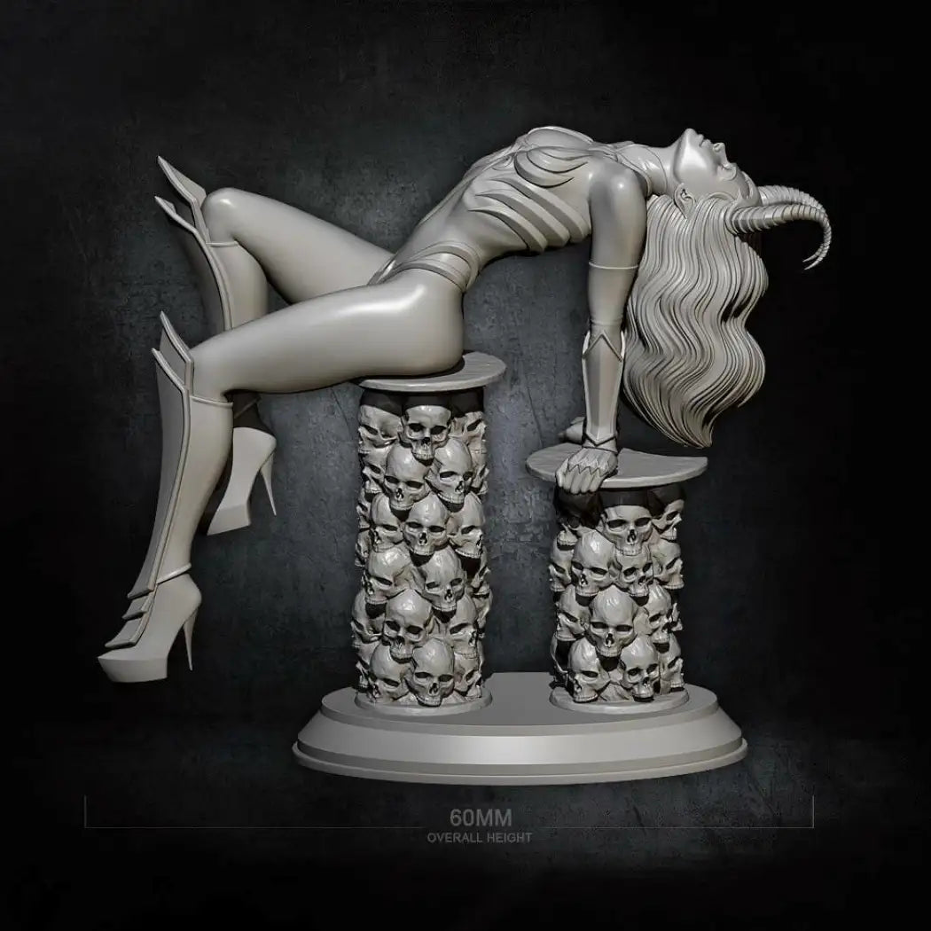 1/24 60mm Resin Model Kit Beautiful Girl Devil Fantasy Unpainted - Model-Fan-Store