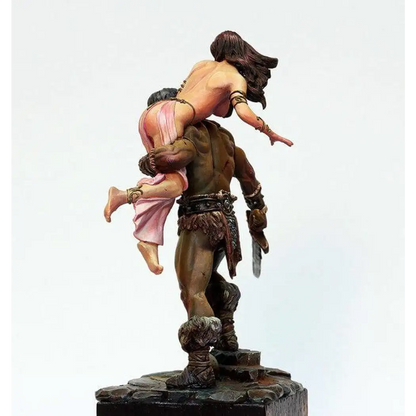 1/24 75mm Barbarian & The Lost Princess Resin Model Kit Unpainted - Model-Fan-Store