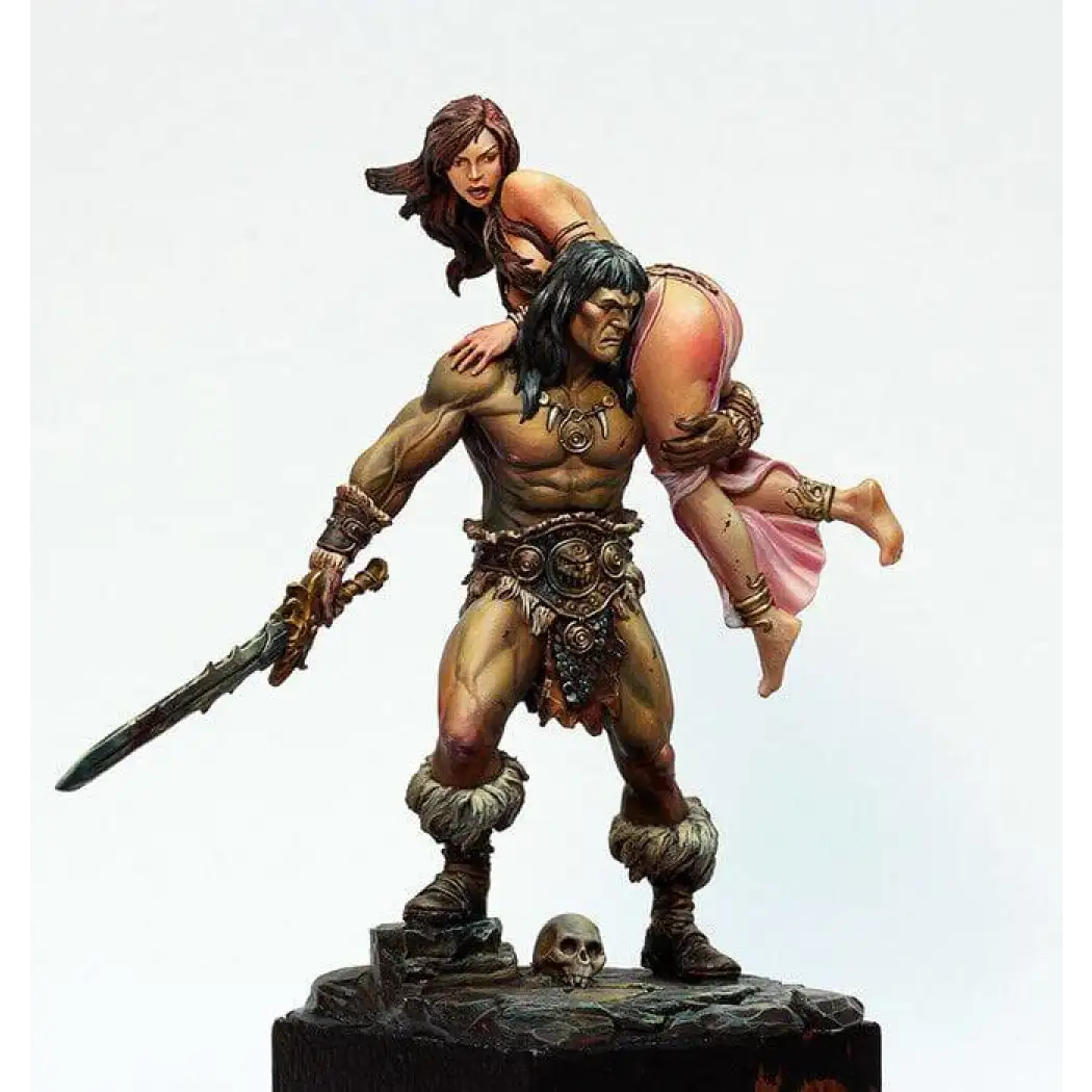 1/24 75mm Barbarian & The Lost Princess Resin Model Kit Unpainted - Model-Fan-Store