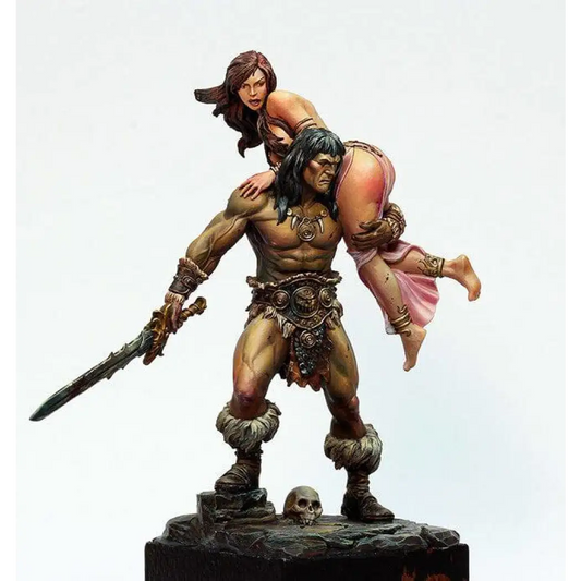 1/24 75mm Barbarian & The Lost Princess Resin Model Kit Unpainted - Model-Fan-Store