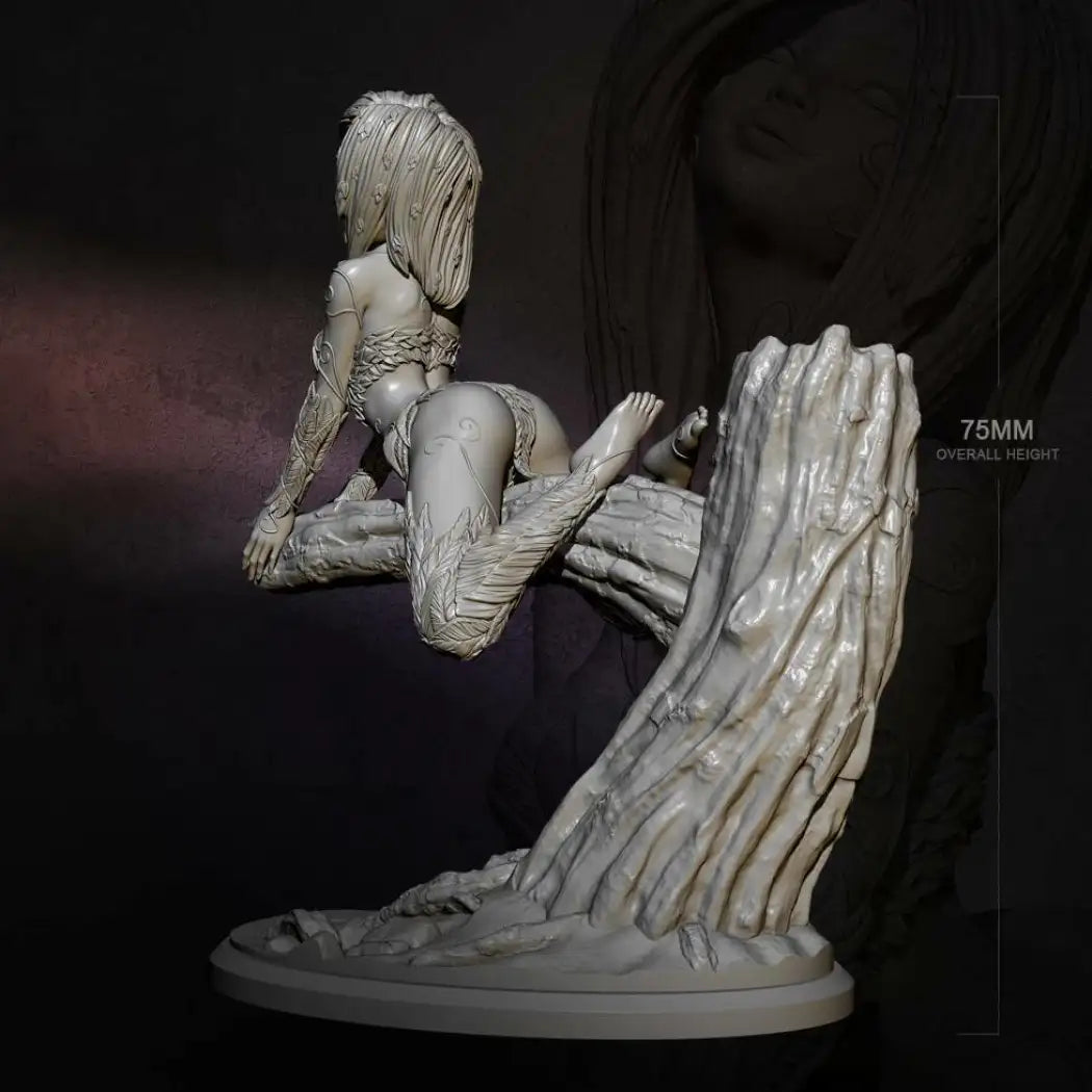 1/24 75mm Resin Model Kit Beautiful Girl Druid Goddess Freyja Unpainted - Model-Fan-Store