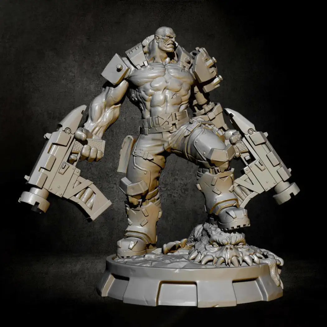 1/24 75mm Resin Model Kit Space Mercenary Orc Warrior Fantasy Unpainted - Model-Fan-Store