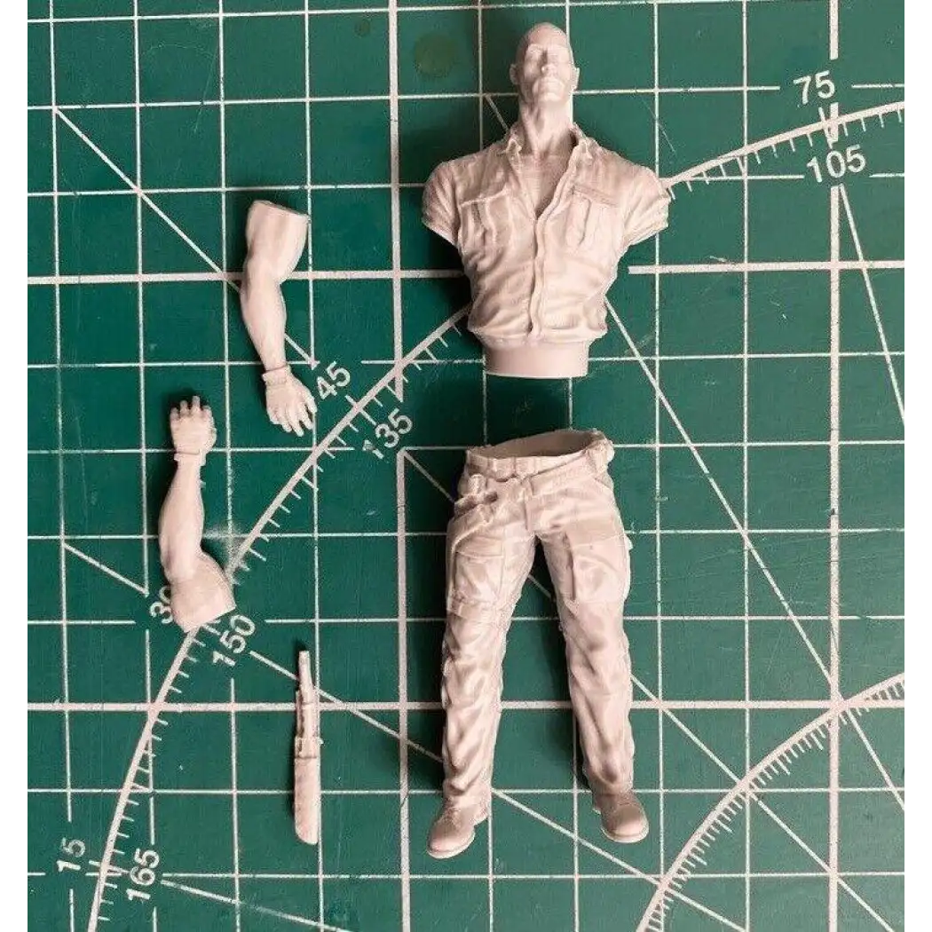 1/24 75mm Resin Model Kit Warrior Dwayne Johnson Jungle Unpainted - Model-Fan-Store