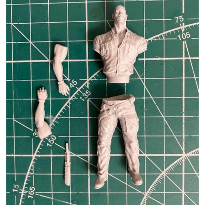 1/24 75mm Resin Model Kit Warrior Dwayne Johnson Jungle Unpainted - Model-Fan-Store