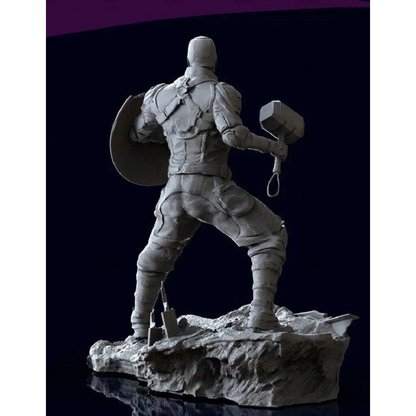 1/24 75mm Resin Superhero Model Kit Captain America Unpainted - Model-Fan-Store