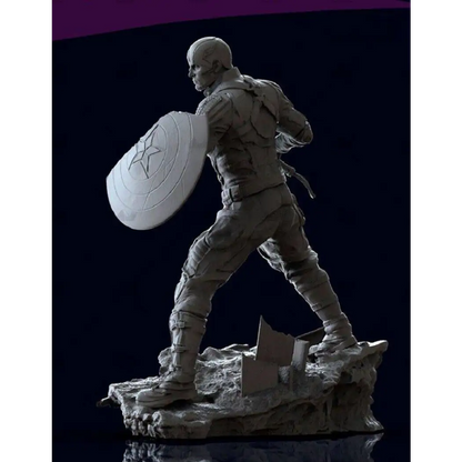 1/24 75mm Resin Superhero Model Kit Captain America Unpainted - Model-Fan-Store